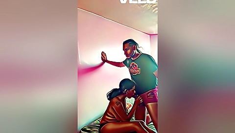 Indian girl swallows big cock while driving on the highway