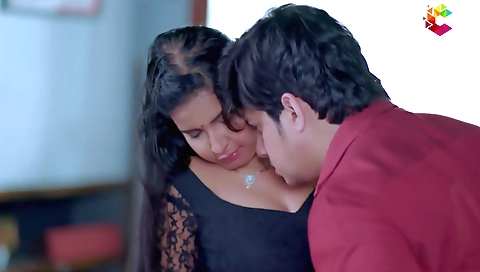 Hot brunette has her boyfriend play with her after coming home