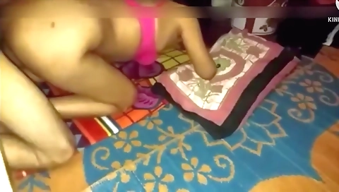 Bare feet dancing in a funny doggy style on web camera