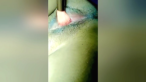 amateur girl with a huge dildo gets fucked hard on the bed