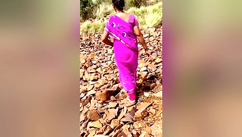 Indian girl with a nice bikini gets fucked outdoors