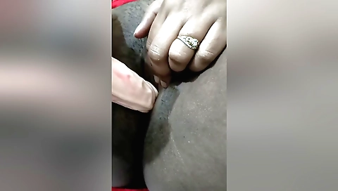 A hairy babe fucked a toy in her amateur solo video