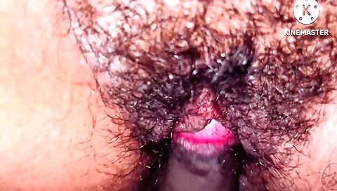 Indian girl is fucking her stepbrother with her hairy body