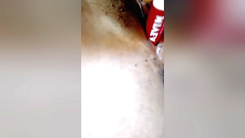 Indian teen gets her clit fucked with a dildo and dildo