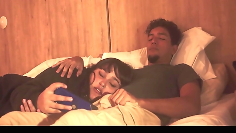 Amateur stepsister with a great ass is watching her favorite movie