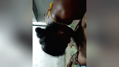 Indian bimbos with huge tits give nice handjob and blowjob