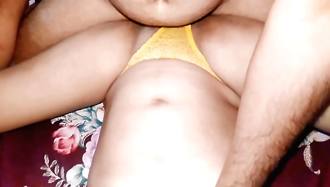 Indian woman with a hairy body giving a good blowjob