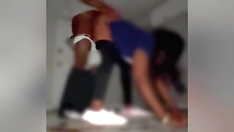 Brunette woman on the phone is making her boyfriend feel good