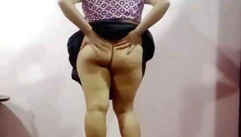 Indian chick with big ass spreads legs and masturbates