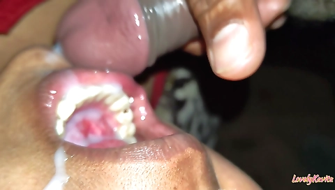 Sexy amateur shows off with a facial in a hot scene