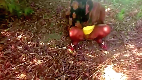 Indian girl with a sexy ass caresses her pussy in solo video