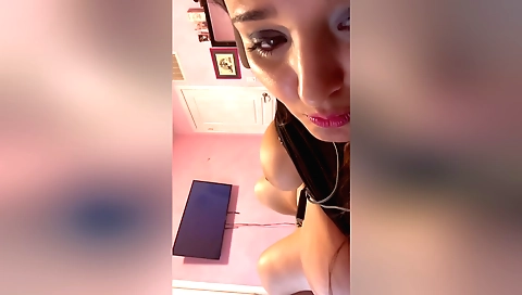 Hot brunette makes out and gives a dildo in her pussy