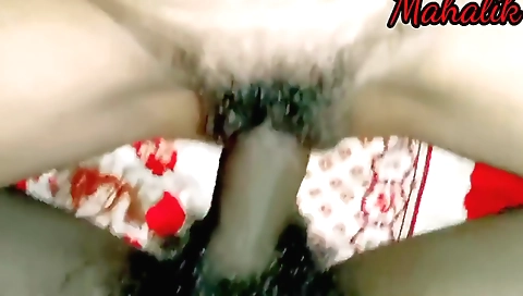 Indian hairy girl getting a handjob by her boyfriend