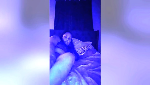 Busty brunette babe gets her pussy fucked in her room