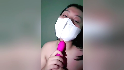 Hot solo masturbation video with a sexy topless body