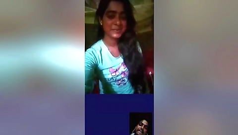 Today Exclusive -cute Desi Chick Showing Her Boobs And Pussy On Vc 7