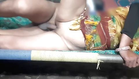 Indian girl enjoys having her pussy licked by an old man's palm