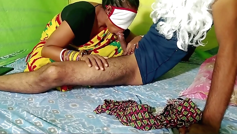 Indian stepdaughter-inlaw fucked in deepthroat during massage