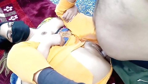 Hot amateur brunette housewife fucked by her husband's friend