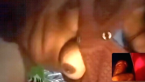 Indian girl with a sexy face is getting horny while making video