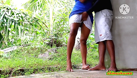 Big booty brunette step mom is getting fucked in the backyard