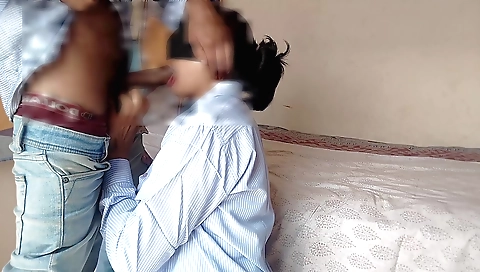 Indian babe with natural boobs gives herself to her husband