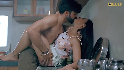 Beautiful brunette girl is getting first online video