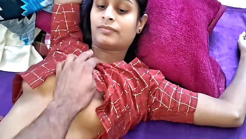 Indian hairy teen 18+ makes out with her boyfriend