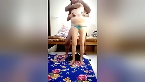 Indian milf with a hairy pussy and a nice round ass