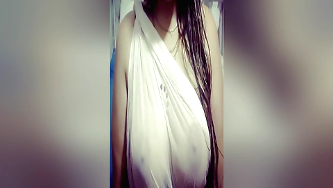 Big tits indian girl fucks herself in homemade solo