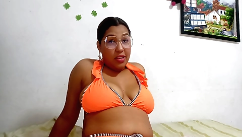 Brunette amateur gets fucked in her mouth and pussy