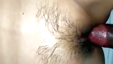 Indian babe with hairy pussy gets pounded by a guy