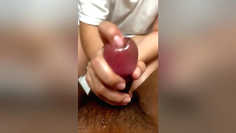 Handjob for a man and girl at the same time in POV