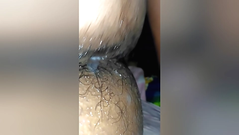 hairy indian girl gets a creampie in her tight pussy