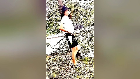 Horny indian brunette videos on the park outdoor scene