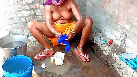 Indian amateur milf in homemade private shower video