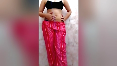 Hot girl with long blonde hair is taking a bath (sofa)