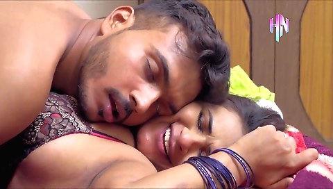 Busty brunette milf riding her lover in the bedroom