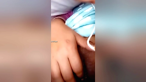 Indian hairy chick shows her body in a webcam video