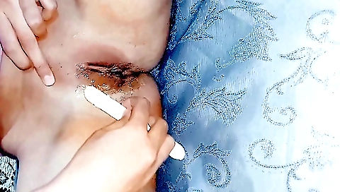 Indian hairy naked naked amateur solo sex on the bed