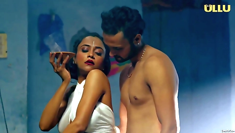 Brunette milf in lingerie dress shows her sexy body