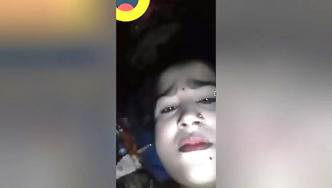 Horny brunette shows her sexy figure and tight pussy